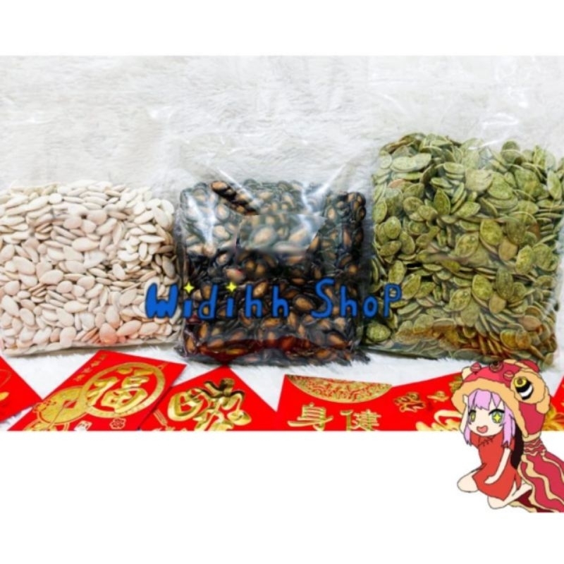 

Kuaci Premium Malaysia 500gram / Kuaci Hitam Black Seed / Kuaci Hijau Green Tea Seed / Makanan Imlek / Kuaci Imlek / Cny Hampers / Hampers Cny / Sin Cia / Makanan Imlek / Biji Labu / Pumpkin Seed