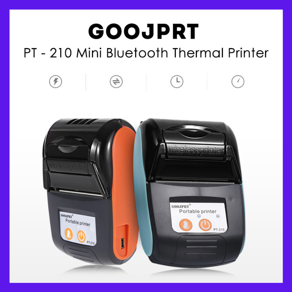 GOOJPRT Bluetooth Thermal Receipt Printer 57mm - POS LITE - Black/Orange Printer Thermal - Printer B