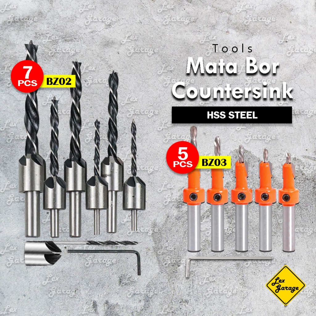 Mata Bor Kayu Countersink Set HSS