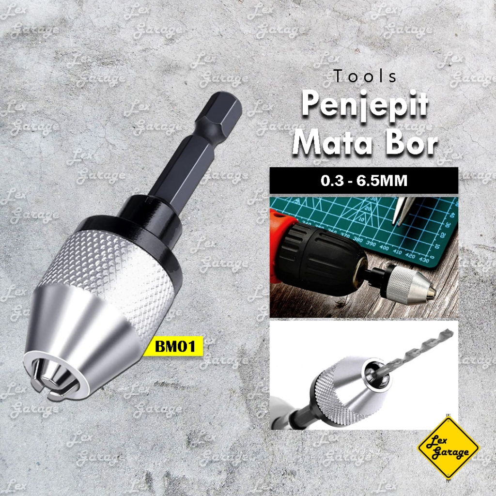 Kepala Bor Mini Drill Chuck Adapter Mata Bor Obeng Elektrik Cordless