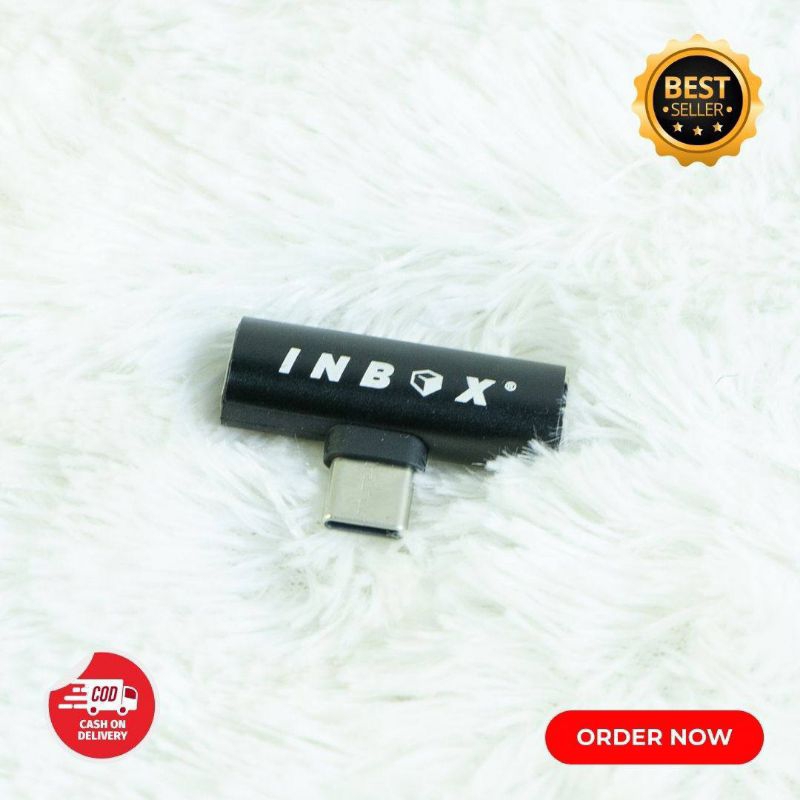 INBOX SPLITTER ADAPTER CONVERTER JACK 3.5 MM AUDIO AND TYPE C TO TYPE C ADAPTOR OTG PREMIUM