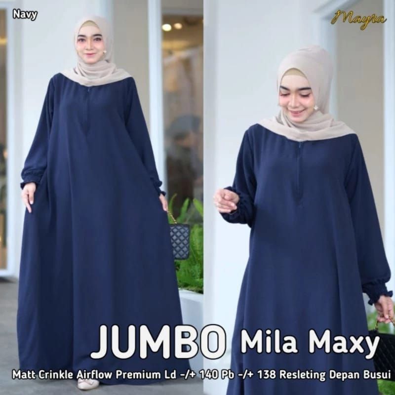 Gamis Kayla super  jumbo LD 120 130 140 Cringkel Baju oversize