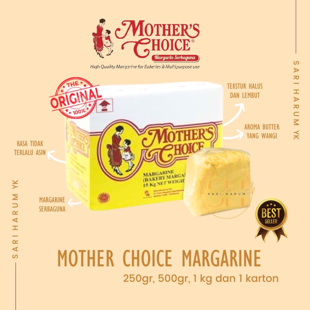 

Margarin Mother’s Choice | 1 karton (15kg) | Margarin Serbaguna | Bakery Margarine