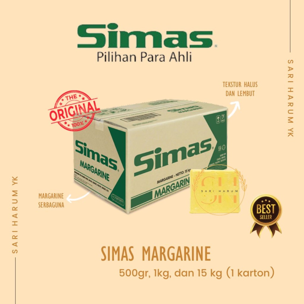 

Simas Margarine Serbaguna | 15 kg (1 karton) |