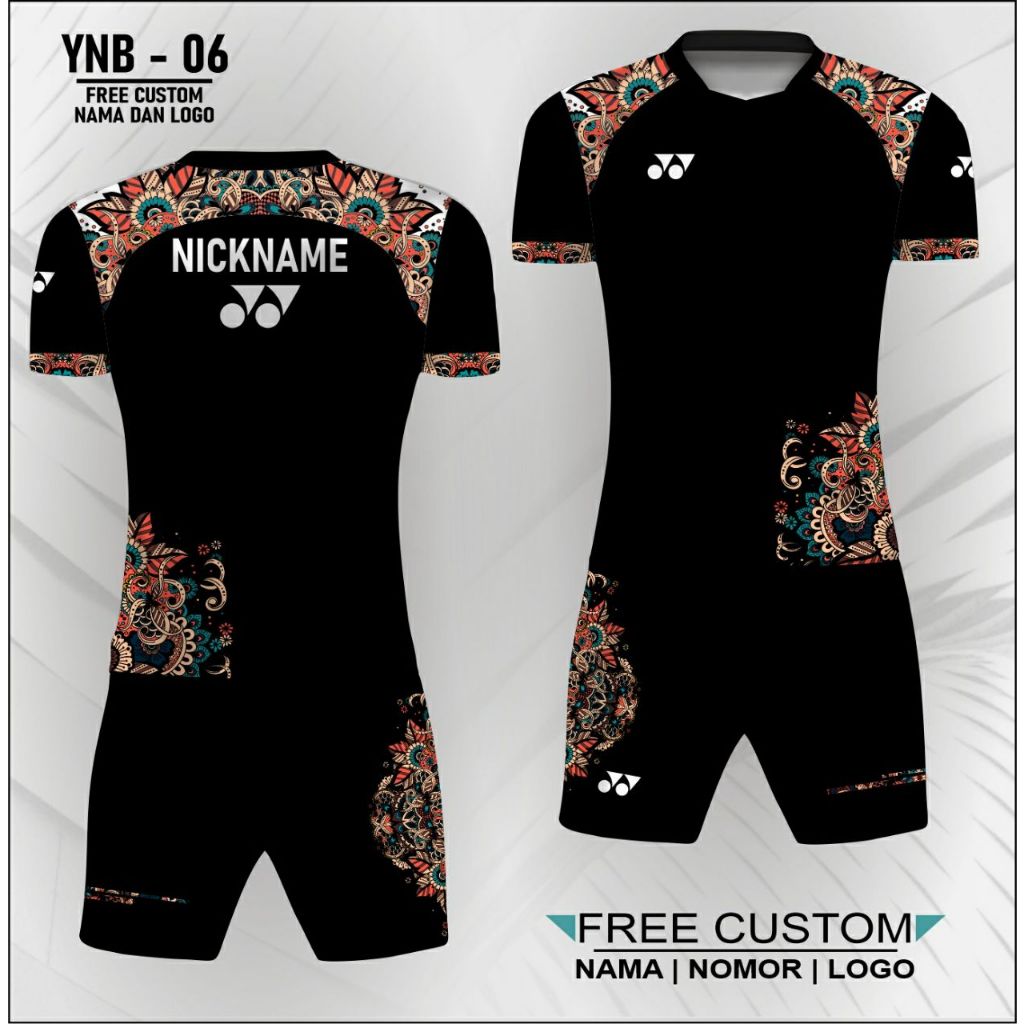Setelan jersey celana badminton baju kaos bulutangkis yonex batik baju olahraga