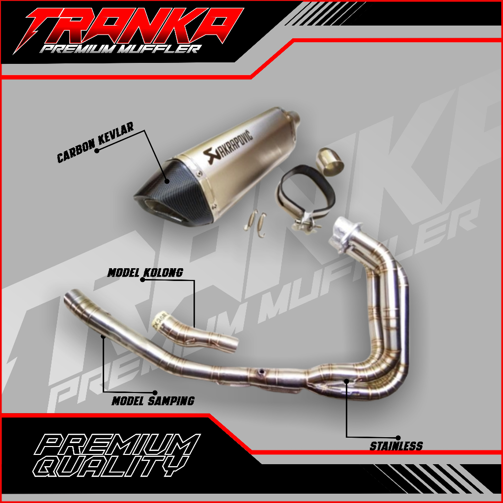 KNALPOT AKRAPOVIC BIG SIZE FOR ZX25R FULL SYSTEM - TRANKAMUFFLER