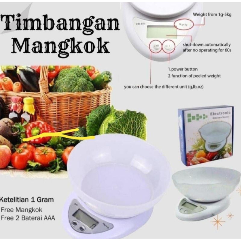 Timbangan digital mangkok/Timbangan digital kue