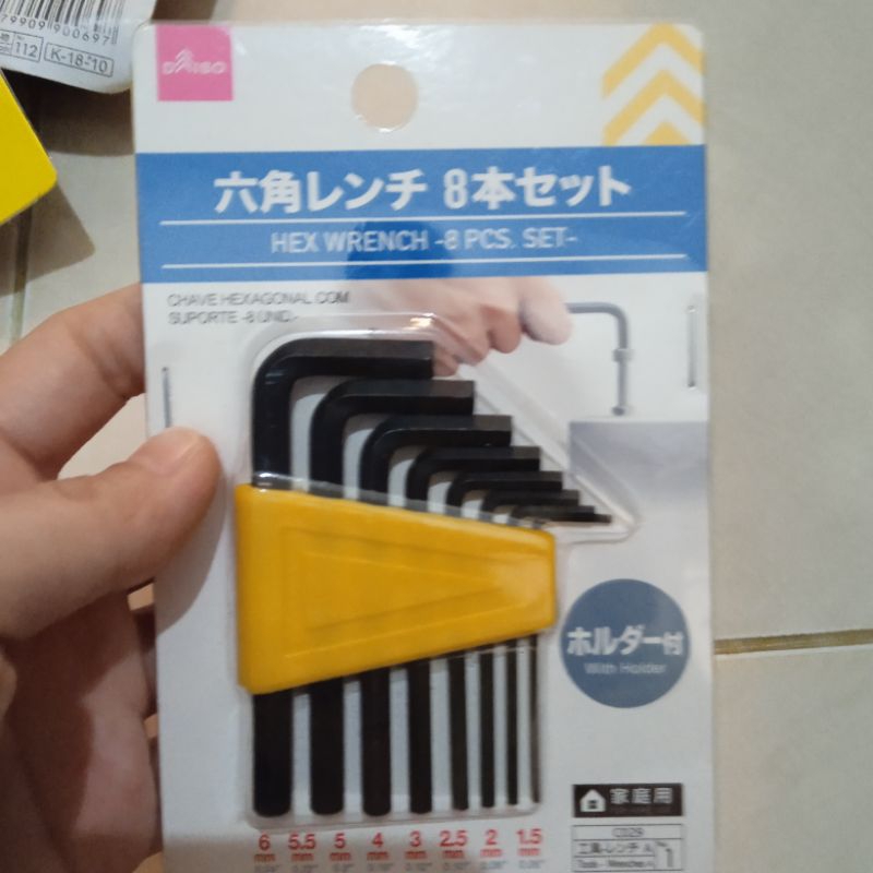 Daiso Kunci L Hex Wrench 8 Pc Tc-0677