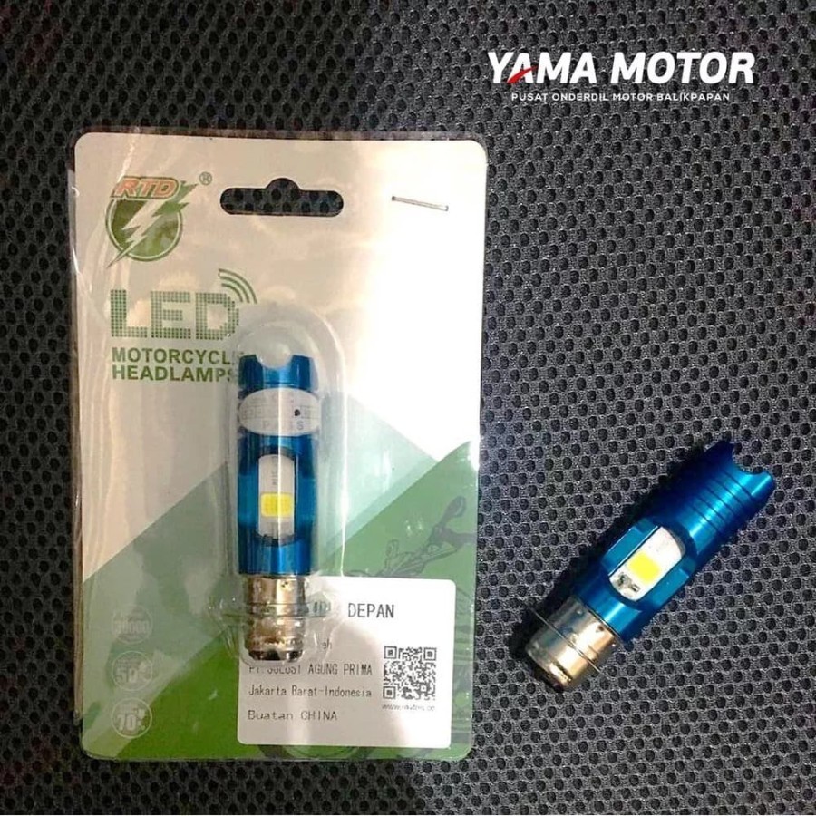 BOLA LAMPU DEPAN LED RTD 2 MATA BLUE EYES