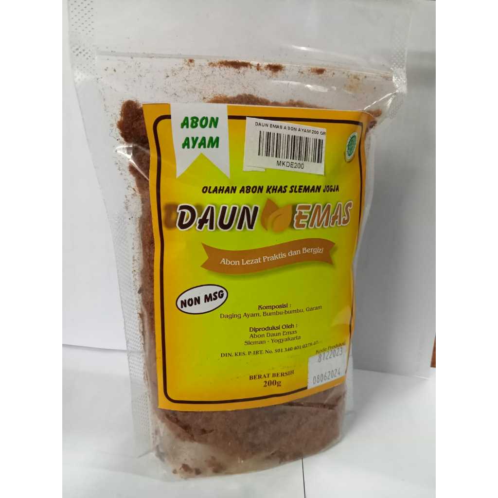 

Abon Ayam Daun Emas 200 Gr