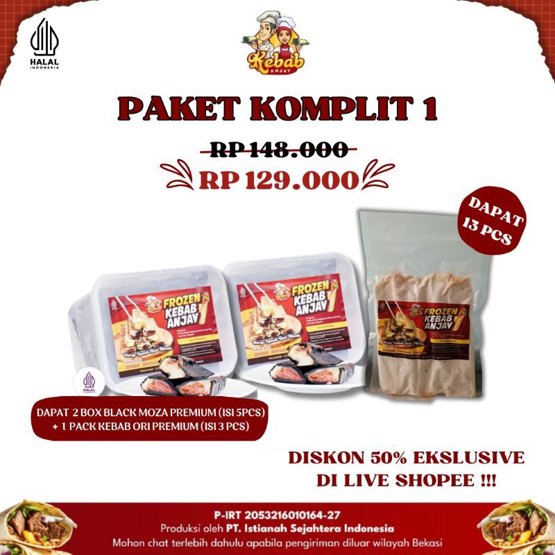 

(HARGA SPECIAL DI LIVE SHOPEE) PAKET KOMPLIT KEBAB DAN KRIBAB MURAH MERIAH