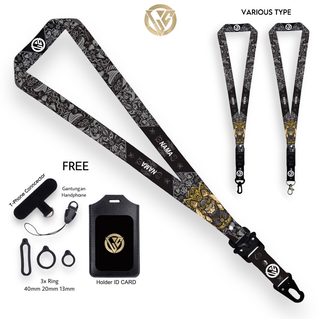 

Lanyard Craft Custom Nama Java Gatot Series Gantungan Holder ID Card