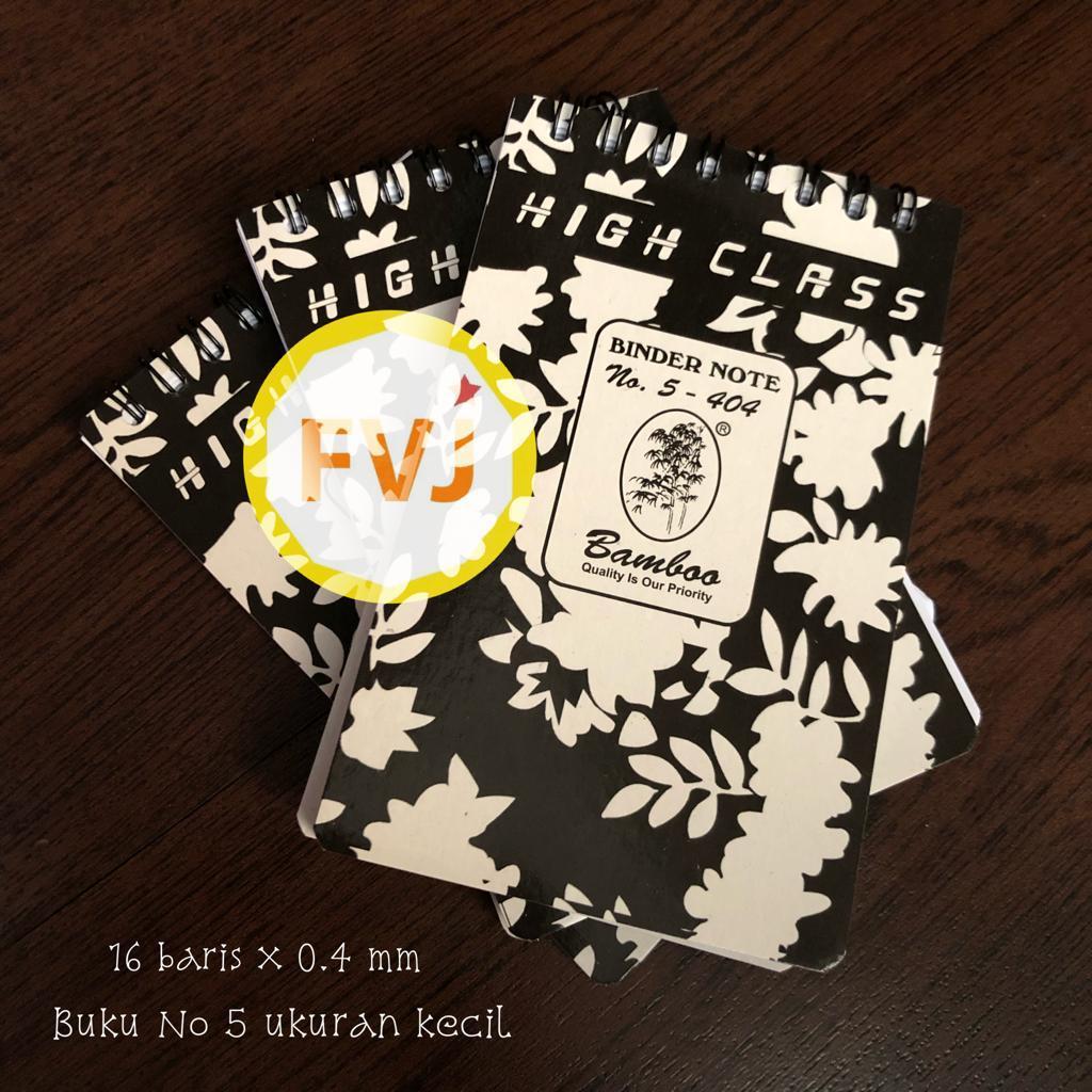 

Binder note Bamboo no 5 10 15 spiral A5 setengah folio A6 garis hitam