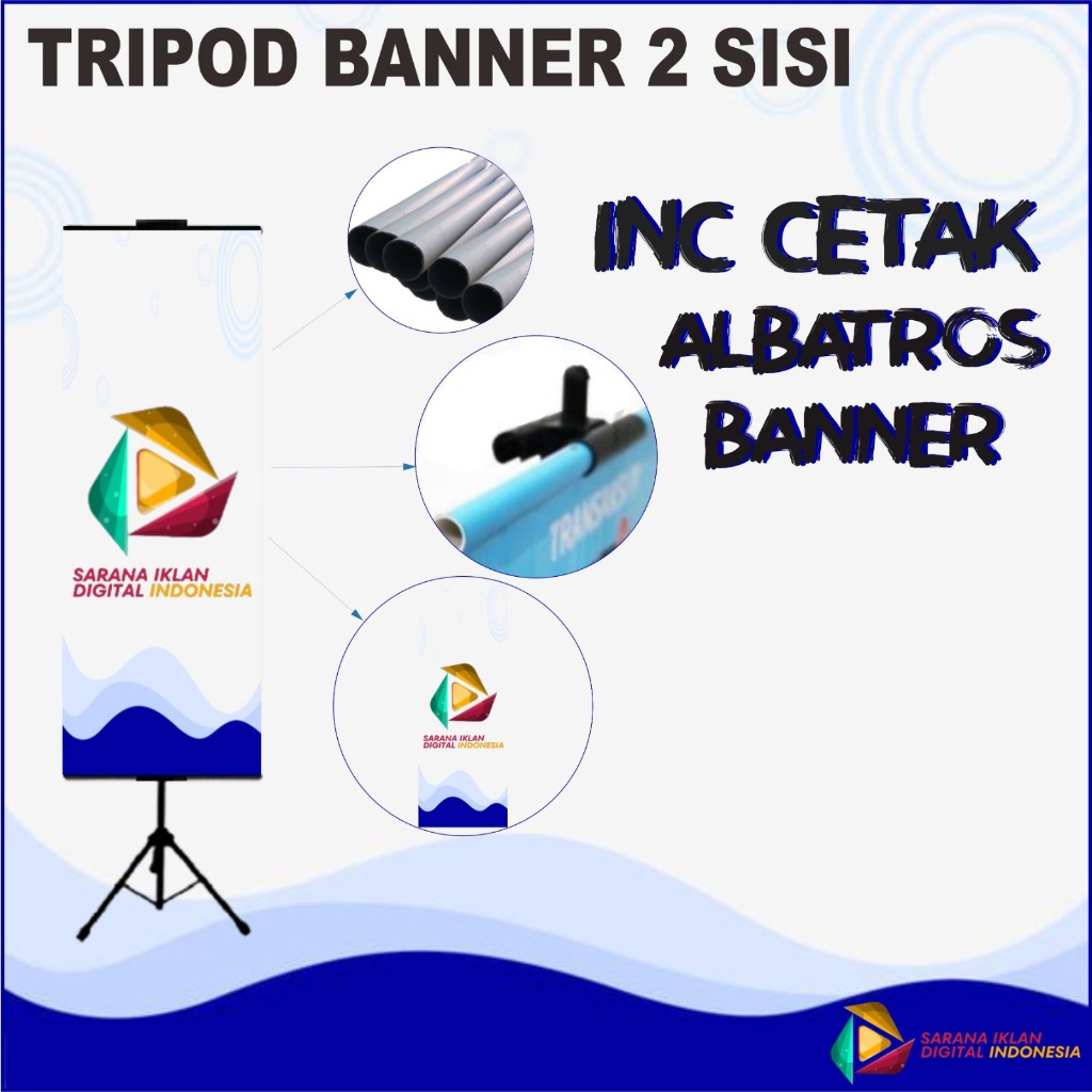 Tripod Banner Include Cetak Albatros / Cetak Tripod Banner / Tripod Banner / Standing Banner