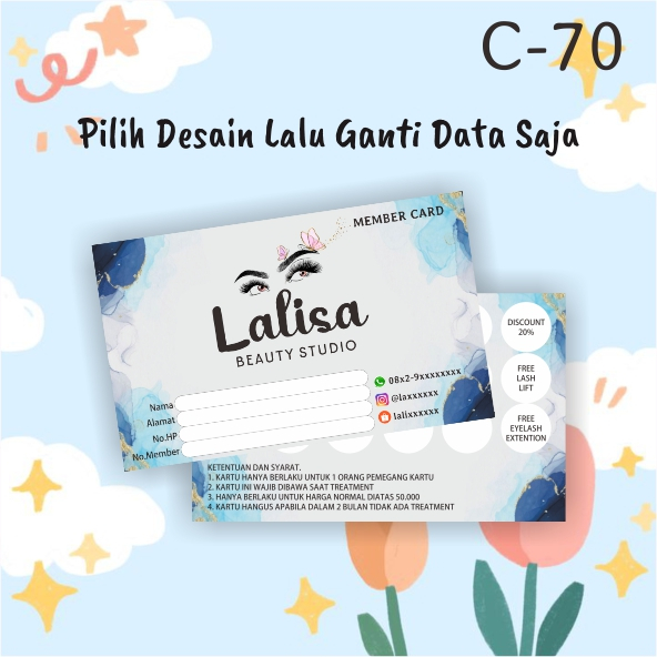 

MEMBER CARD --- DESAIN READY 1 HARI JADI