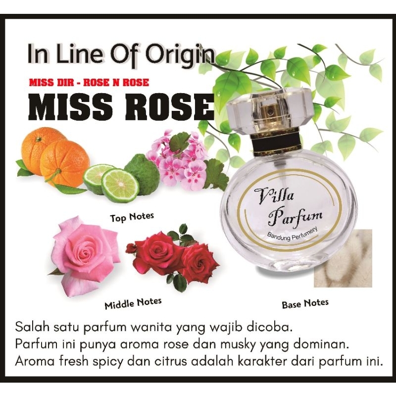 parfum MISS DI*R - ROSE N ROSE - (MISS ROSE)villaparfum