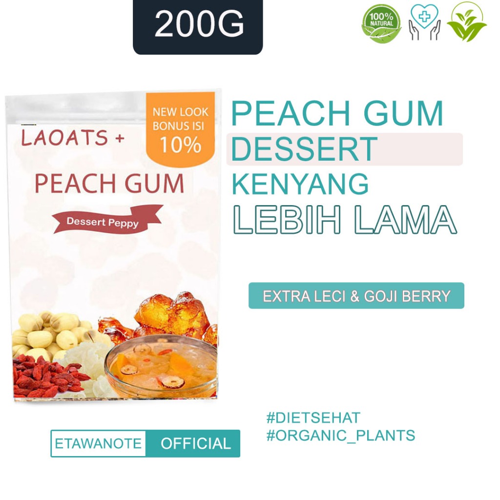 

Makanan China Halal Peach Gum Dessert Minuman Diet Pelangsing Penurun Berat Badan Laoats