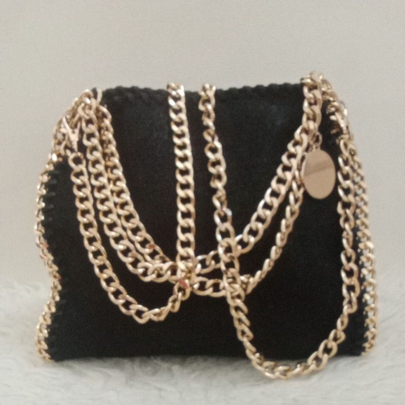 Tas sling hand bag ala stella warna hitam pekat