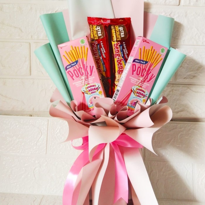 

BUKET POKY& BENG-BENG (POKY+ BENG-BENG 32 gr )/Wisuda/Birthday/Hari Guru/Valentine