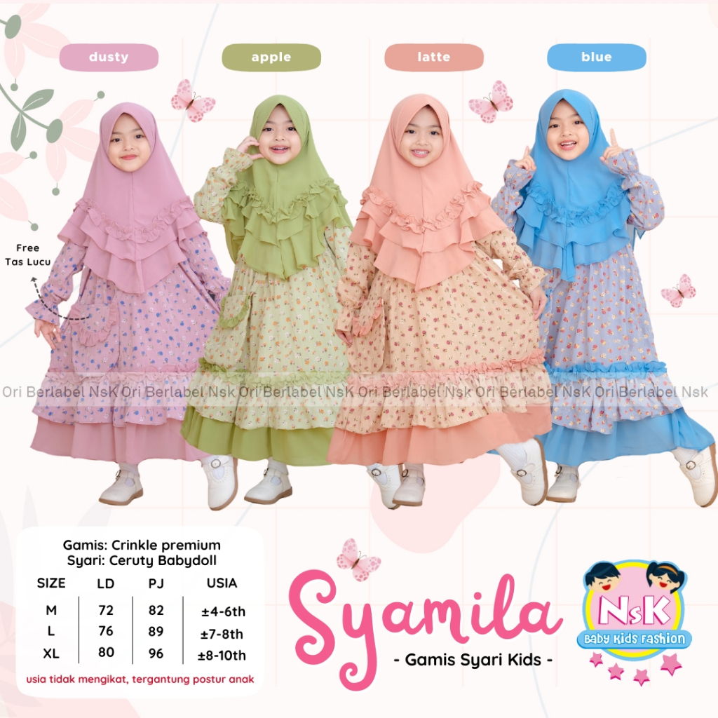 Syamila gamis syar'i kids