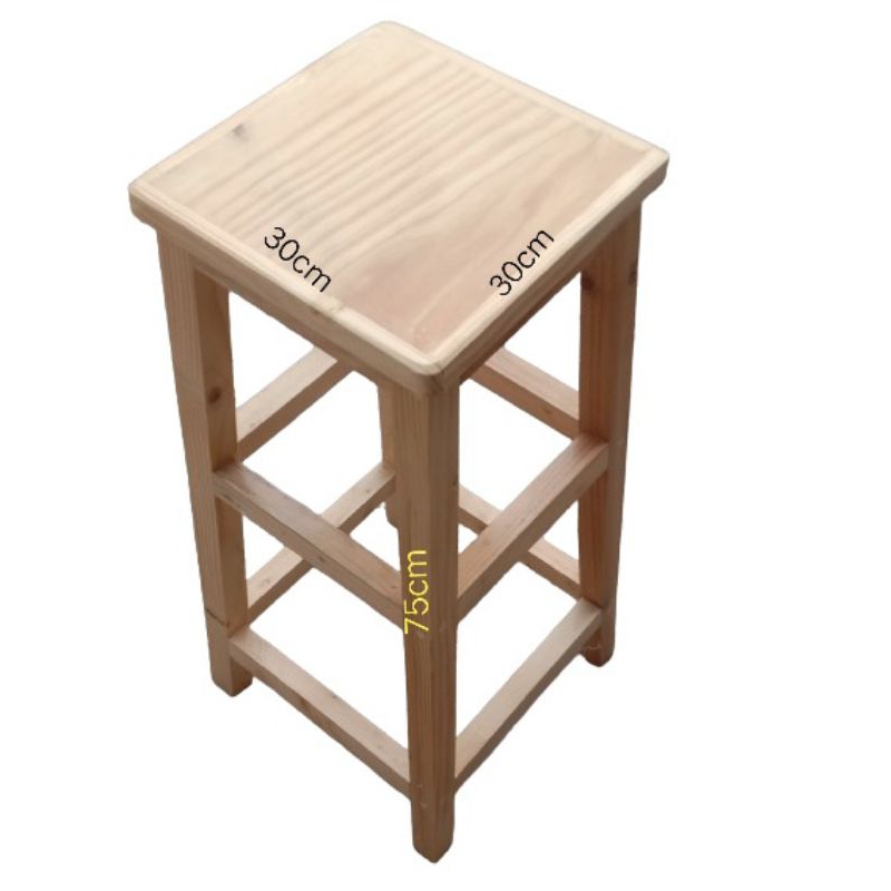 kursi tinggi kayu jati belanda/kursi bar/kursi serbaguna