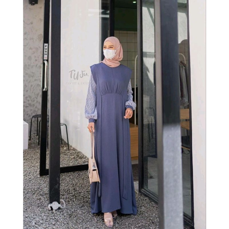Aqeela Dress by Elmiza | Aleena Kaftan+Inner By Elmiza
