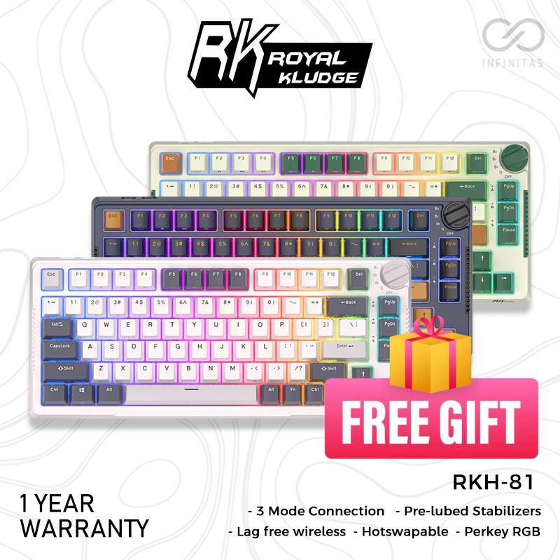 Royal Kludge RKH81 / RK-H81 Hotswap Gasket Mount Mechanical Keyboard