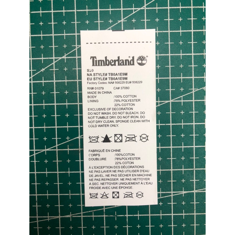 

TIMBERLAND WASH TAG SUPER PREMIUM CO 1X DIKIRIM 600PCS