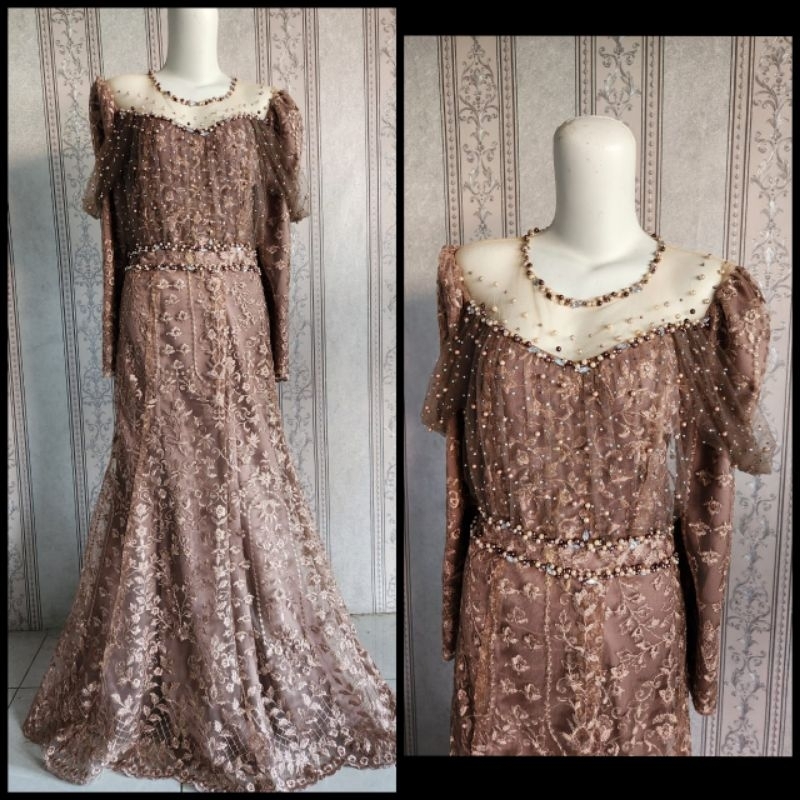 Dress duyung tile bordir mermaid / gaun pesta singer penyanyi murah