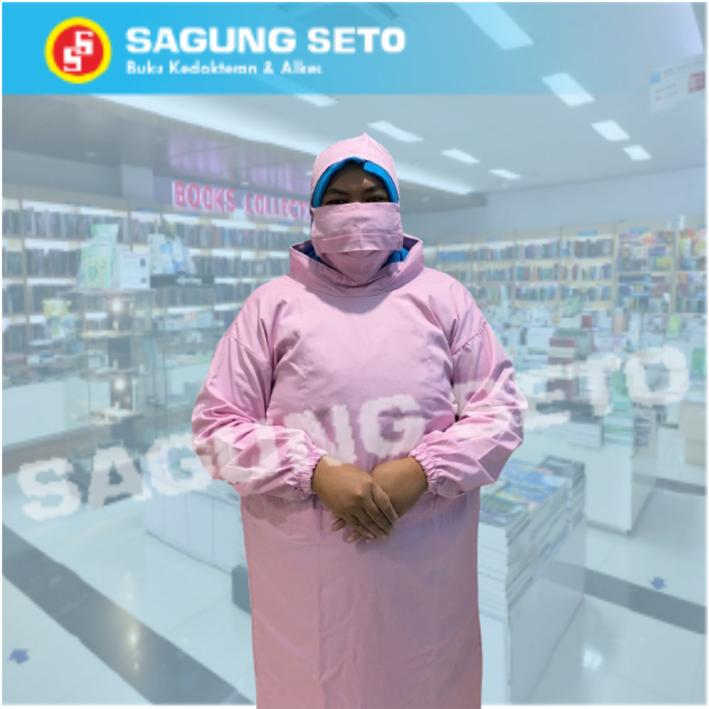 BAJU OK GOWN AMERICAN DRILL PINK (BAJU OK GOWN WARNA PINK)