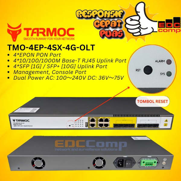 Tarmoc TMO-4EP-4SX-4G-OLT | OLT EPON 4 PON ( Bukan OLT HSGQ E04R 4 PON )