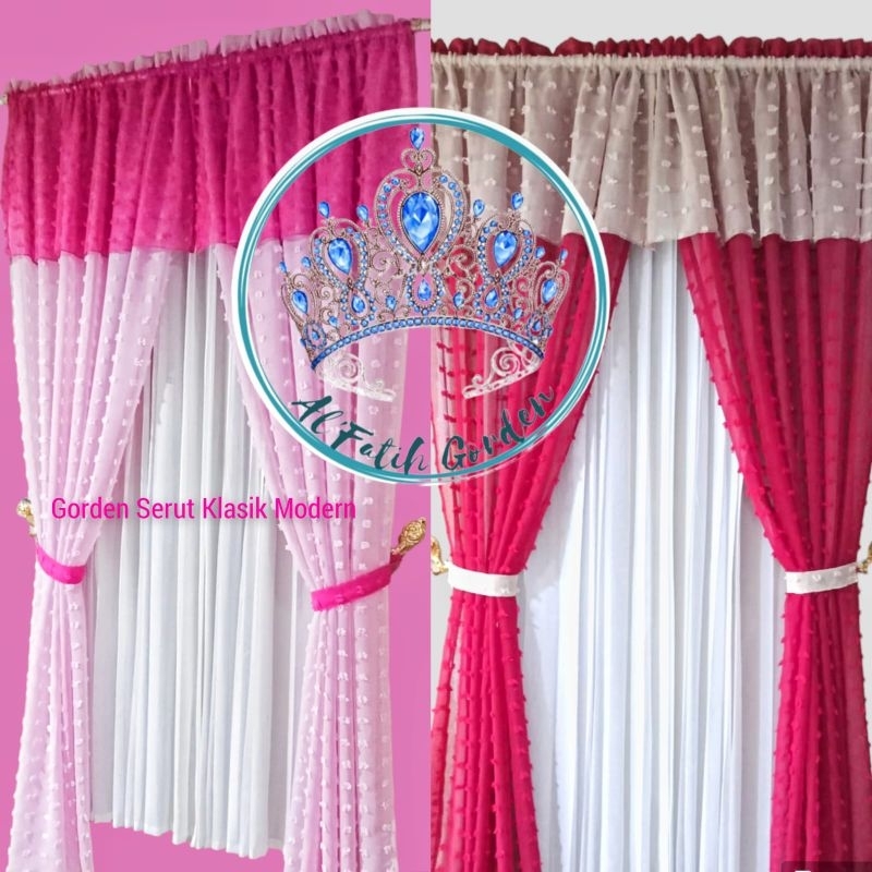 Gorden Poni Tempel Model Serut Kombinasi Classical Modern Elegan