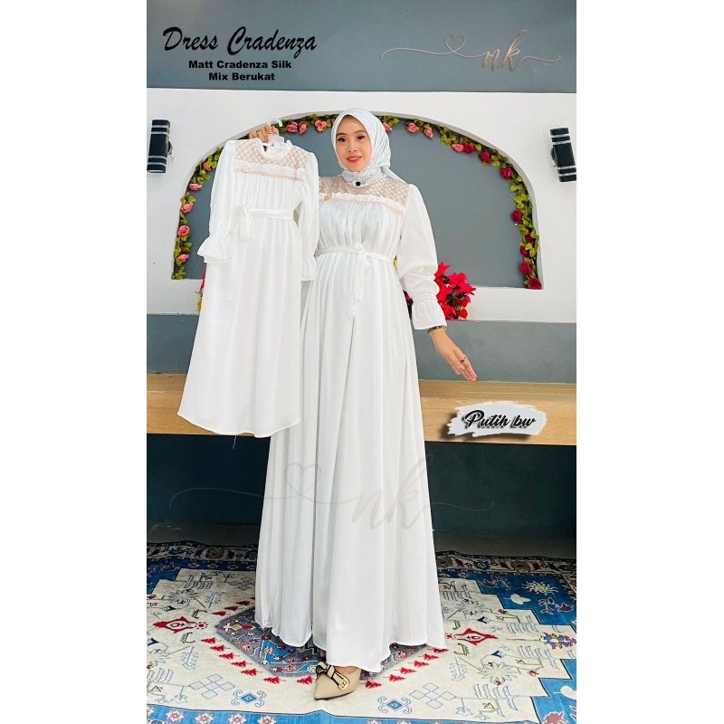 Dress Cradenza mix brukat free hijab//Dres special eid fitri ORI NK