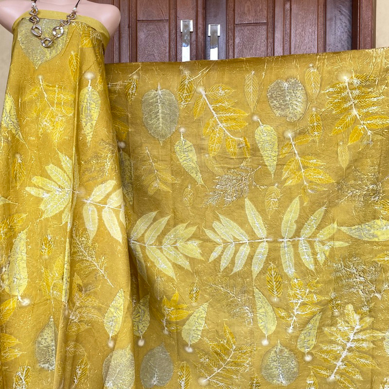 Kain Ecoprint Katun Primis Edisi Kuning