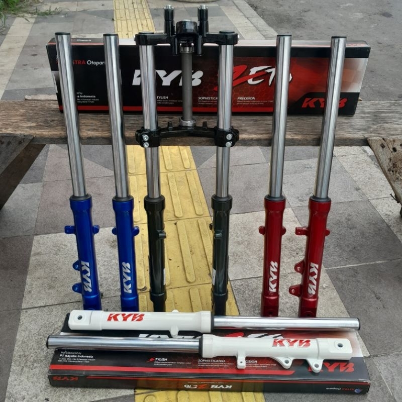 skok kyb shock kyb original as 33 pnp cb gl mp tiger skok kyb set T atas bawah ninja RR pnp cb gl mp