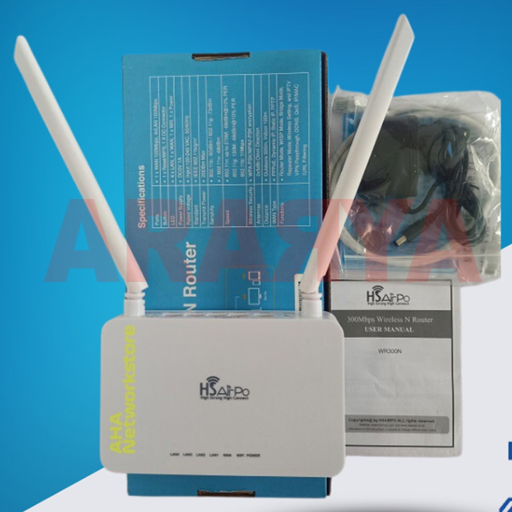 HS AirPo WR300N Wireless n Router 300Mbps Modem Router