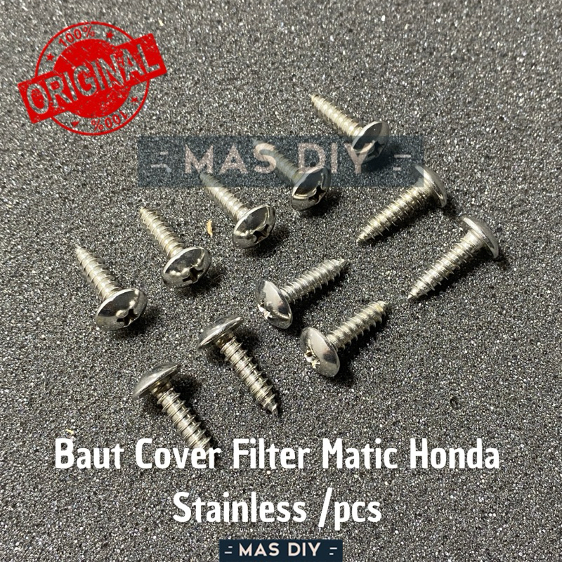 Baut Cover Tutup Filter Stainless Honda Vario 125 150 160 Beat Scoopy PCX ADV dll Matic Honda /pcs