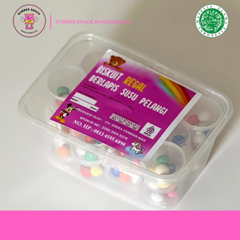 

Biskuit Regal Berlapis Susu Pelangi (200g)