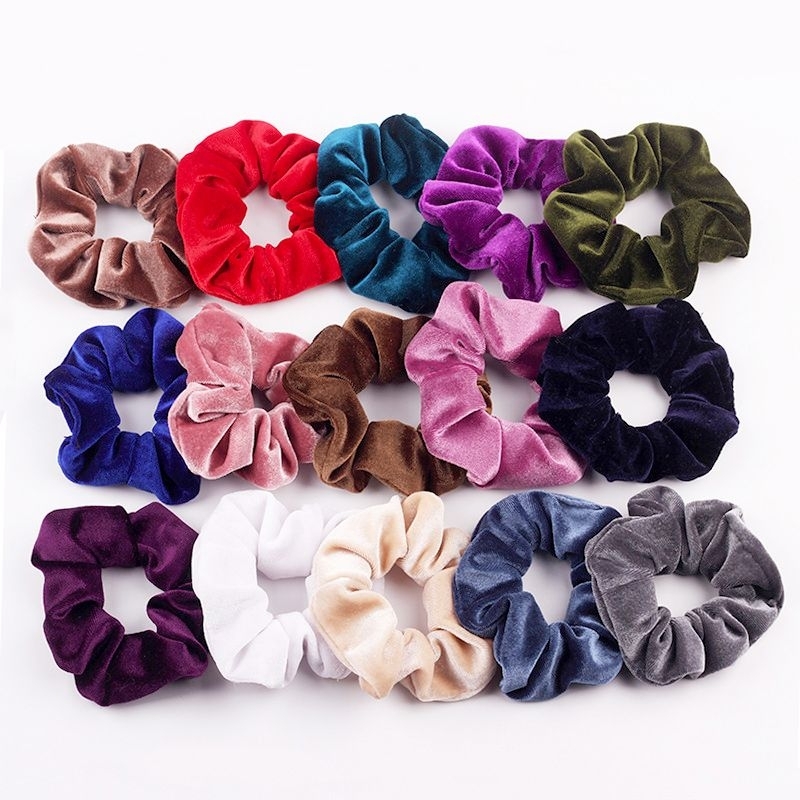 ikat rambut scrunchie velvet bludru