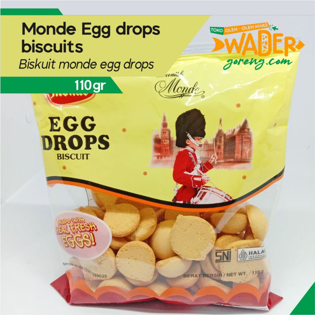 

Monde egg drops biscuits biskuit egg drop 110 gram