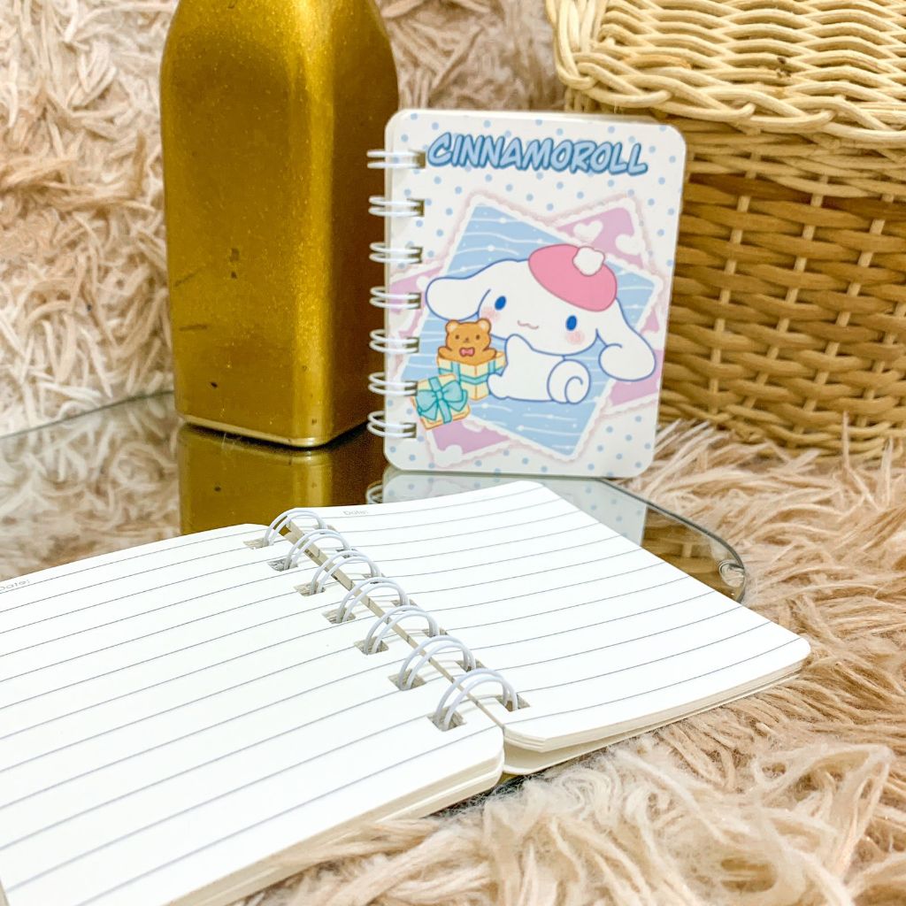 Mini Line Notebook Spiral / Sanrio Mini Notebook / Cinamoroll / Pompompurin BK 1104