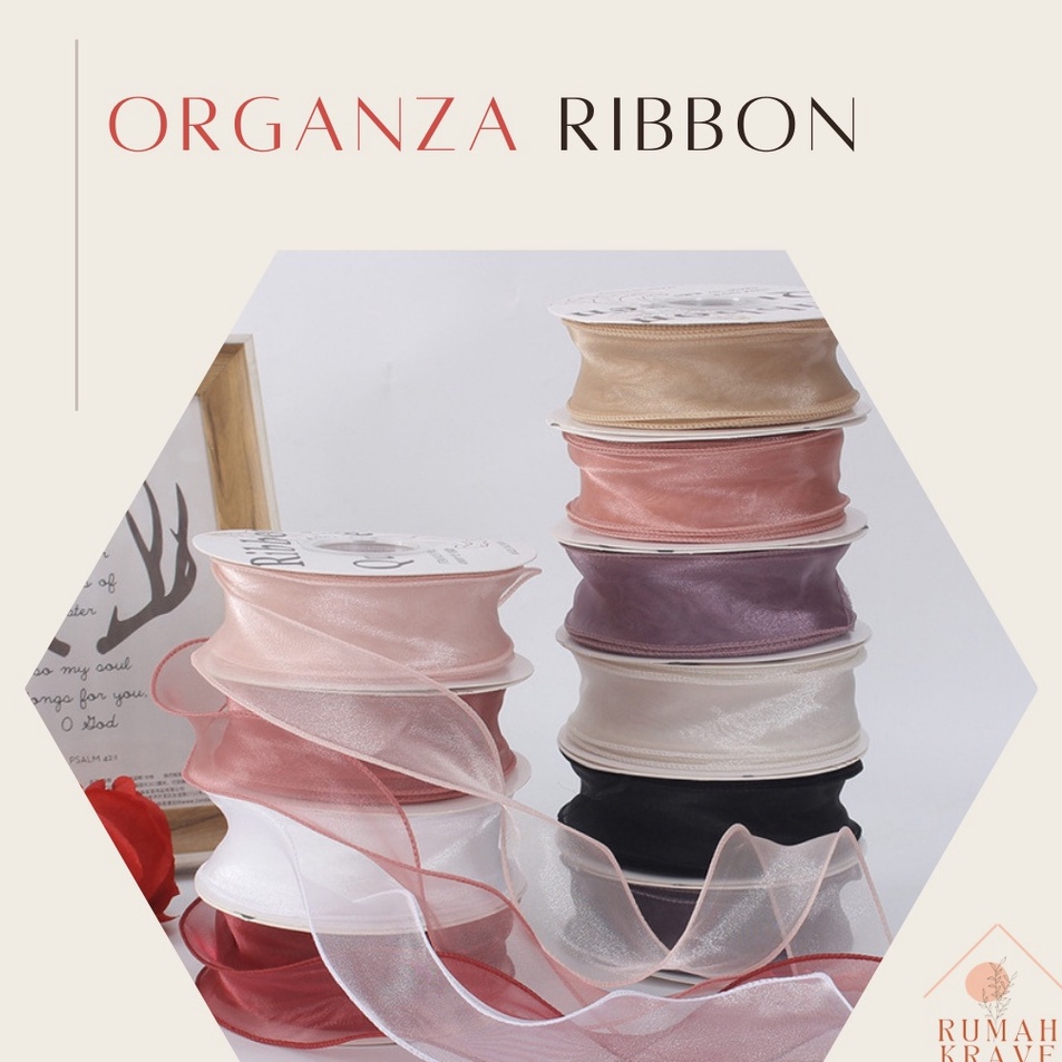 

Diskon GilaGilaan Buruan Segera RUMAH KRAVE Pita Organza Organdi Ribbon 4 cm