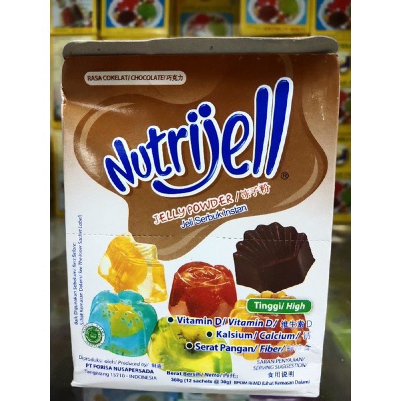 

Nutrijell Coklat / Cokelat 30gr PER BOX (12 PCS)