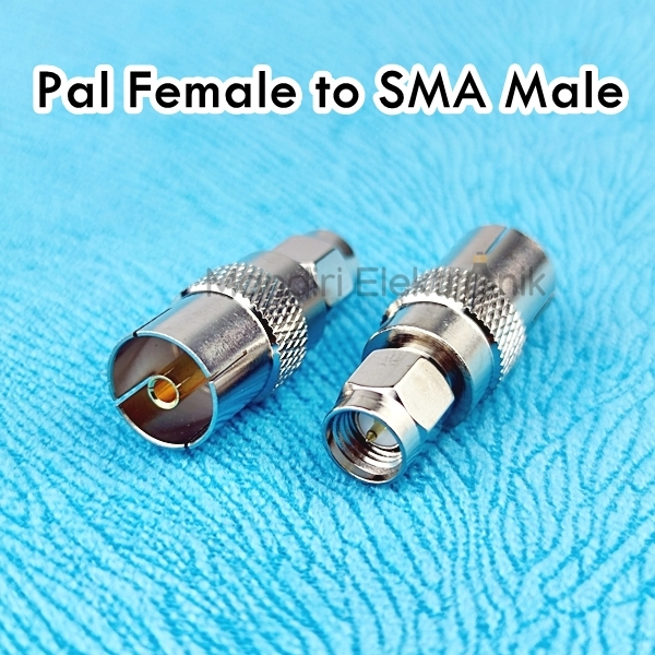 Konektor Pal Female to SMA Male - Konektor Lec Pal DVB-T TV Female Jack Ke SMA Male