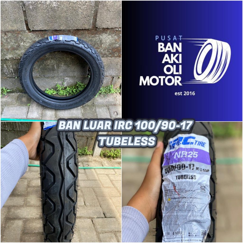 BAN LUAR IRC 100/90-17 MOTOR VERZA /MEGAPRO TUBLESS || BAN LUAR MOTOR RING 17 100/90-17 IRC TUBELESS