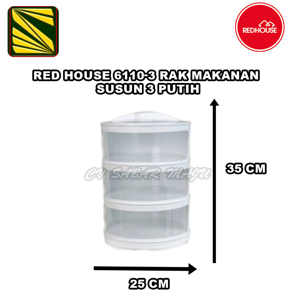 Redhouse Rak Makanan susun 3