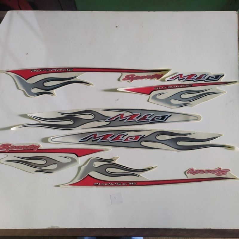 STRIPING MIO 2006 SPORTY BIRU PUTIH MOTIF API