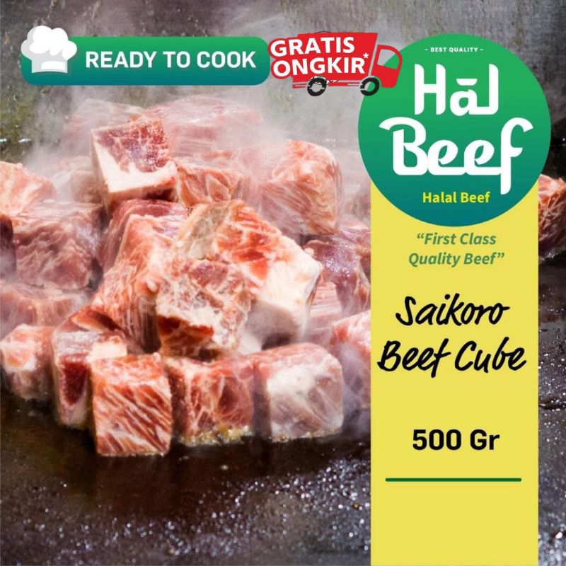 

Saikoro Beef Cube 500 Gram HalBeef