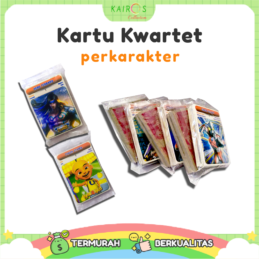 Mainan Koleksi Kwartet Kartu Pilih Motif Karakter Kartun Anak