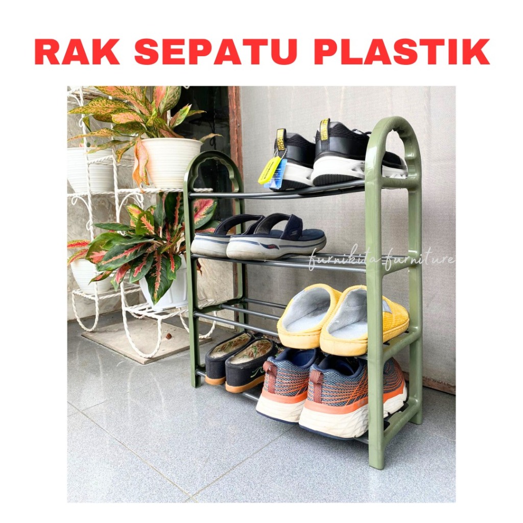 RAK SEPATU PLASTIK SUSUN 4